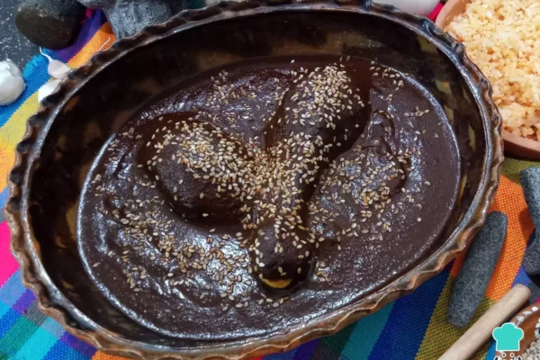 Enmoladas with Oaxacan Black Mole Sauce (Mole Negro)